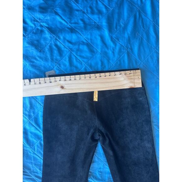 Skotts Pants Women’s 16 Black Suede Deadstock 100% Leather Pocketless 36x33 - Picture 7 of 7